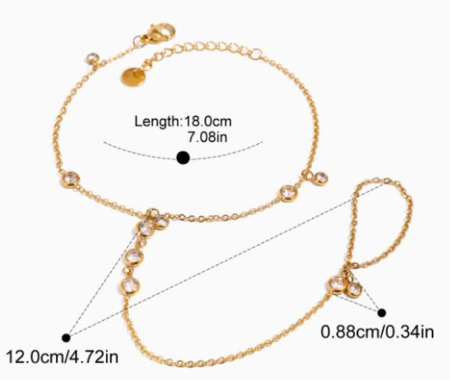 Kaff — The Adornment | 18K Gold-Plated Hand Chain Bracelet