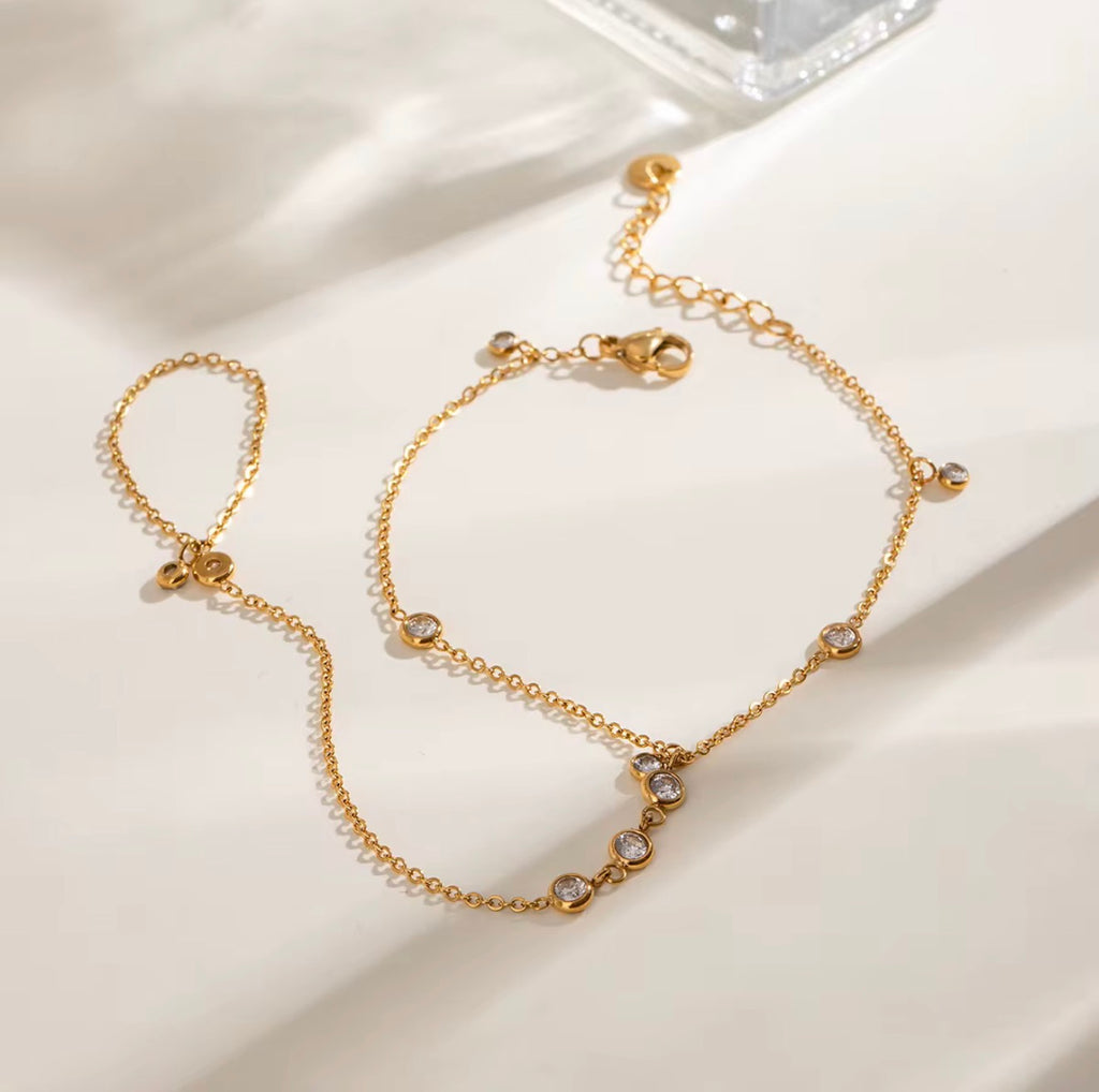 Kaff — The Adornment | 18K Gold-Plated Hand Chain Bracelet