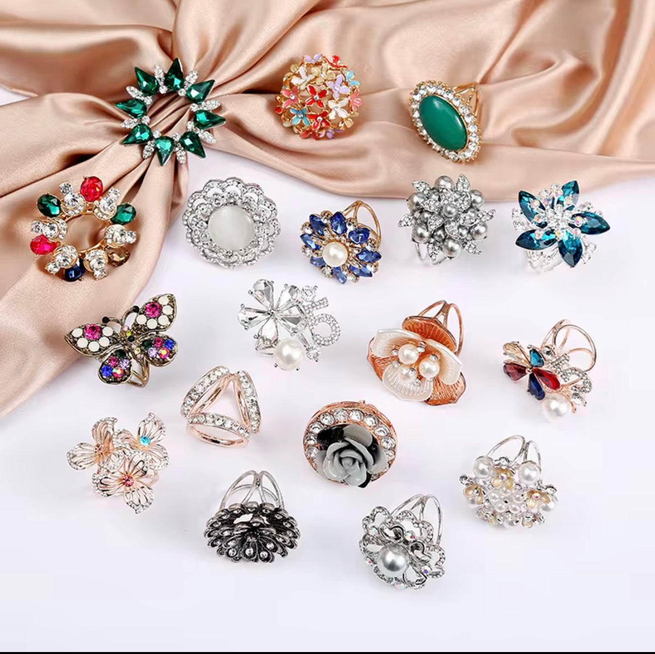 Zahra — The Blossom | Crystal Brooch & Hijab Scarf Pin