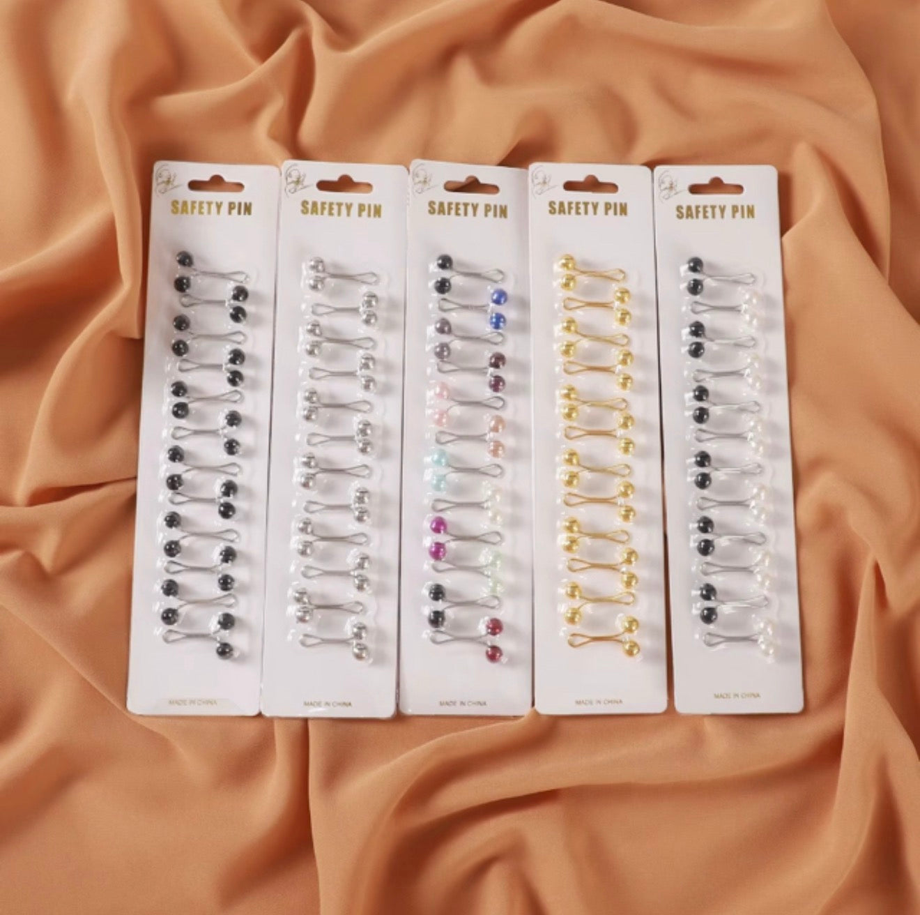 Jumana — The Pearl | Beaded Hijab Pin & Scarf Clip Set