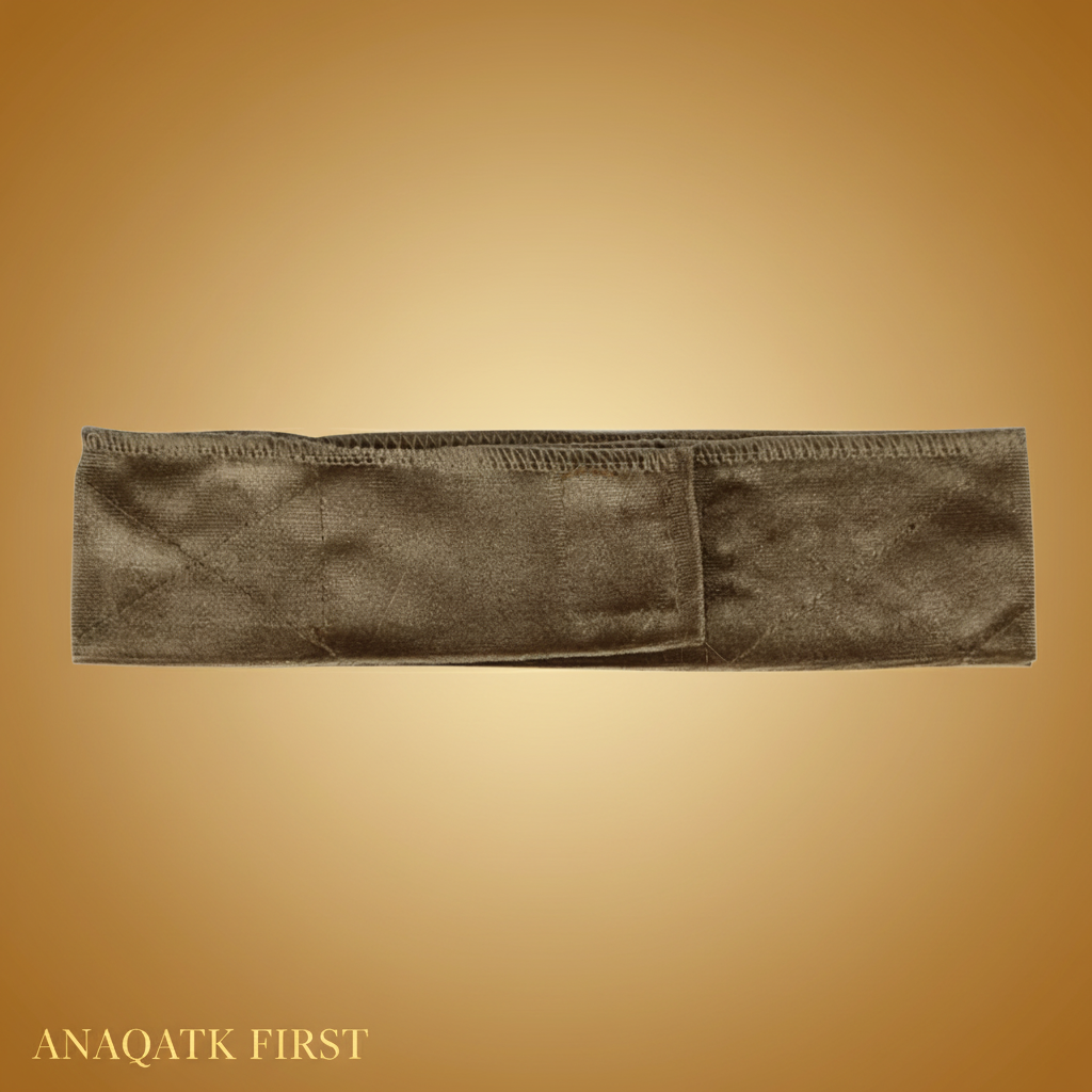 Brown headband on a white background