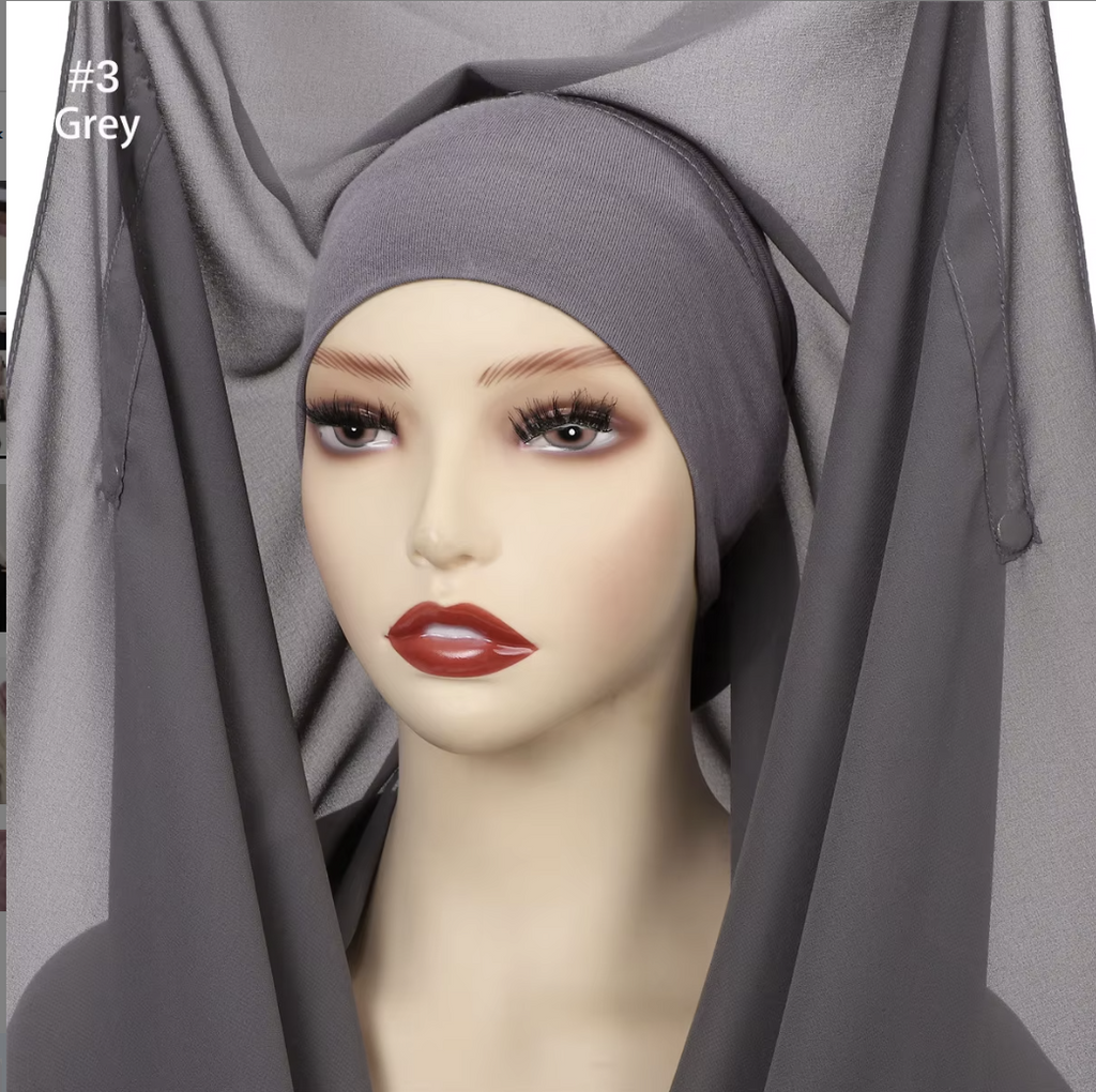 Yusra — The Ease | Instant Chiffon Hijab with Magnetic Pin & Undercap