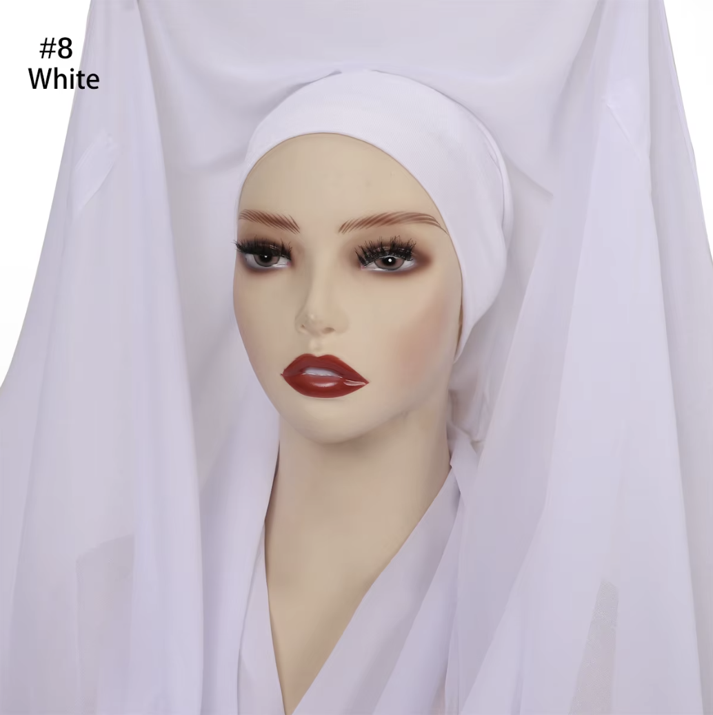 Yusra — The Ease | Instant Chiffon Hijab with Magnetic Pin & Undercap