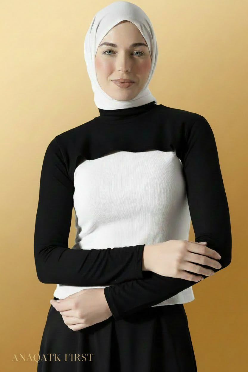 Takmila Sleeve & Collar Set - Black